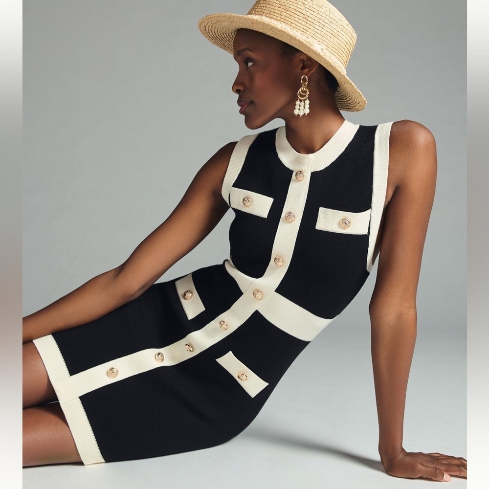 NEW Anthro x Endless Rose Mock Neck Sleeveless Mini Dress NWT - Picture 3 of 13